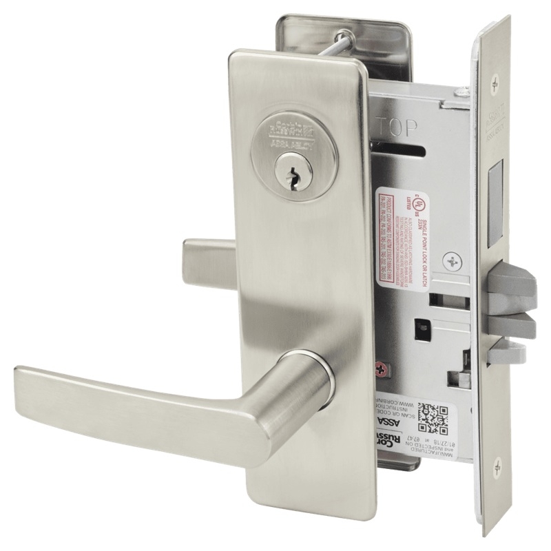 Picture of Corbin Russwin ML2072 ASM Classroom Intruder Mortise Lock, AS Lever, M Escutcheon