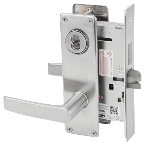 Picture of Corbin Russwin ML2022 ASN Store Door Mortise Lock, AS Lever, N Escutcheon