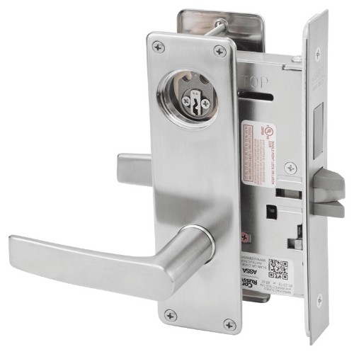 Picture of Corbin Russwin ML2022 ASN Store Door Mortise Lock, AS Lever, N Escutcheon