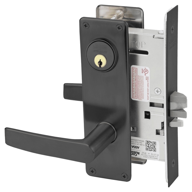 Picture of Corbin Russwin ML2032 ASN Institution or Utility Mortise Lock, AS Lever, N Escutcheon