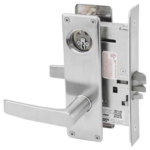Picture of Corbin Russwin ML2032 ASN Institution or Utility Mortise Lock, AS Lever, N Escutcheon