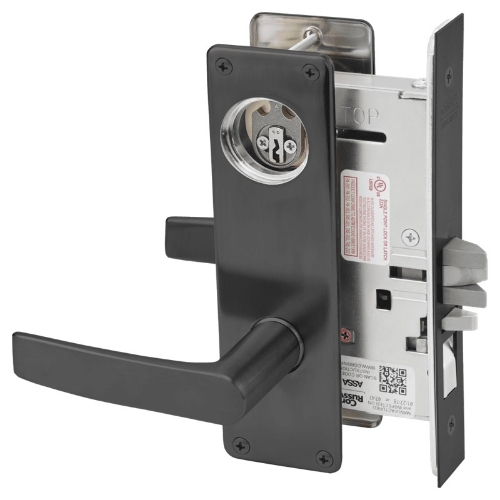 Picture of Corbin Russwin ML2051 ASN Entrance or Office Mortise Lock, AS Lever, N Escutcheon