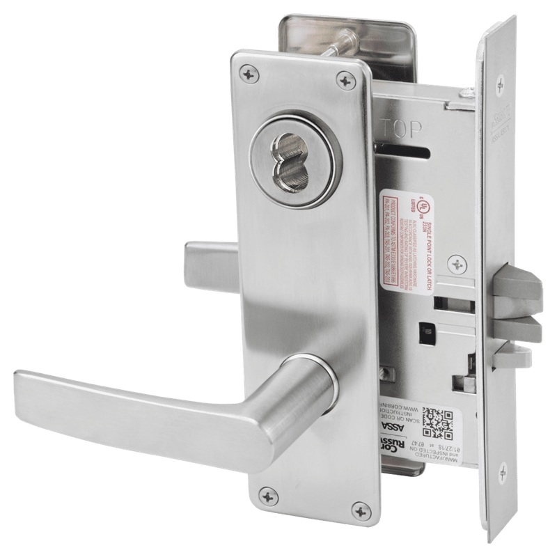 Picture of Corbin Russwin ML2055 ASN Classroom Mortise Lock, AS Lever, N Escutcheon