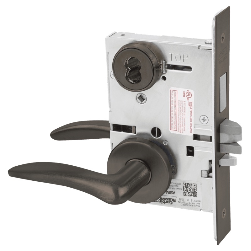 Picture of Corbin Russwin ML2075 DSA Security Entrance or Office Mortise Lock, DS Lever, A Rose