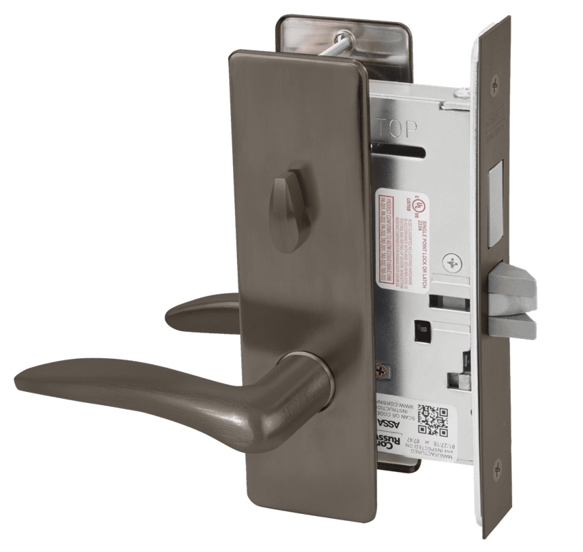 Picture of Corbin Russwin ML2020 DSM Privacy, Bedroom or Bathroom Mortise Lock, DS Lever, M Escutcheon