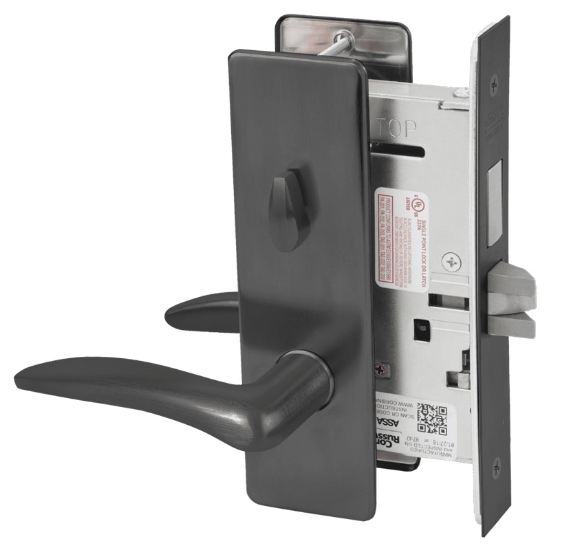 Picture of Corbin Russwin ML2020 DSM Privacy, Bedroom or Bathroom Mortise Lock, DS Lever, M Escutcheon