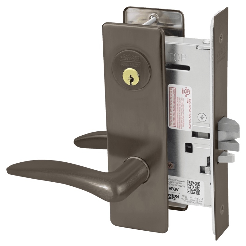 Picture of Corbin Russwin ML2042 DSM Entrance or Public Restroom Mortise Lock, DS Lever, M Escutcheon