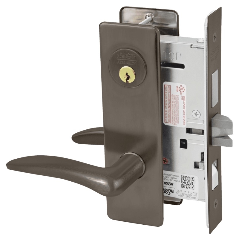 Picture of Corbin Russwin ML2048 DSM Entrance or Apartment Mortise Lock, DS Lever, M Escutcheon