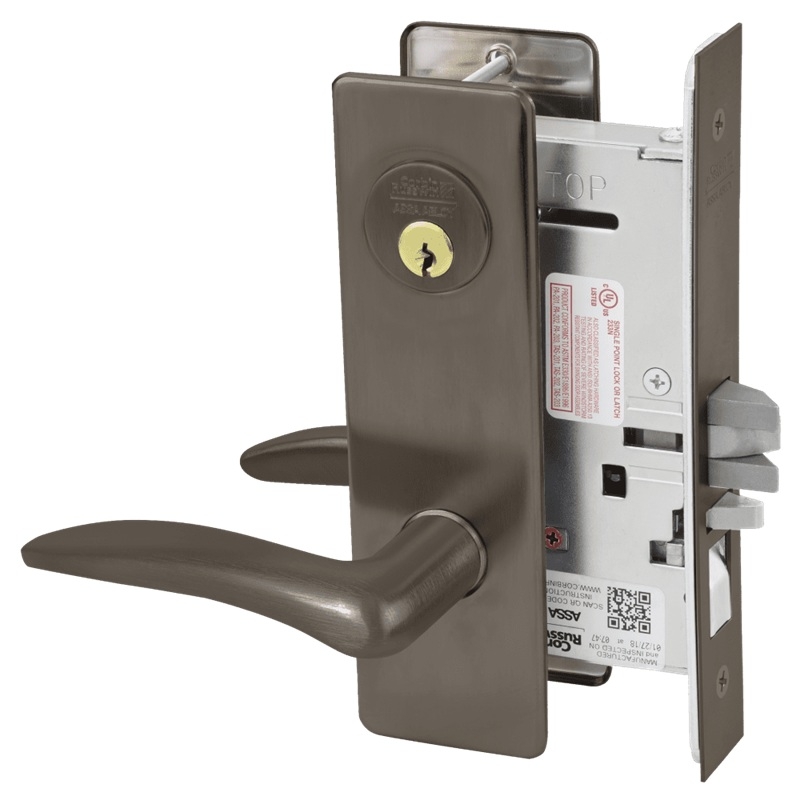 Picture of Corbin Russwin ML2051 DSM Entrance or Office Mortise Lock, DS Lever, M Escutcheon