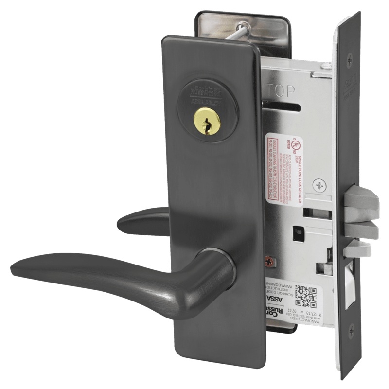 Picture of Corbin Russwin ML2051 DSM Entrance or Office Mortise Lock, DS Lever, M Escutcheon