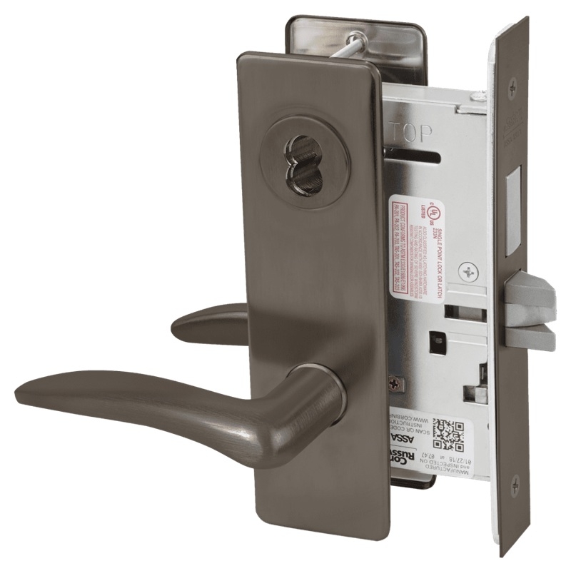 Picture of Corbin Russwin ML2065 DSM Dormitory or Entrance Mortise Lock, DS Lever, M Escutcheon