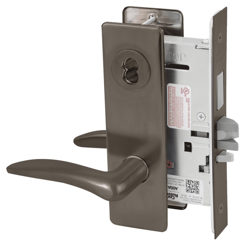 Picture of Corbin Russwin ML2075 DSM Security Entrance or Office Mortise Lock, DS Lever, M Escutcheon