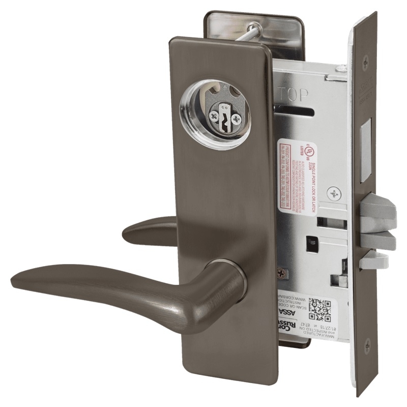 Picture of Corbin Russwin ML2075 DSM Security Entrance or Office Mortise Lock, DS Lever, M Escutcheon