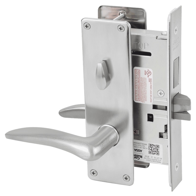 Picture of Corbin Russwin ML2030 DSN Privacy, Bedroom or Bathroom Mortise Lock, DS Lever, N Escutcheon