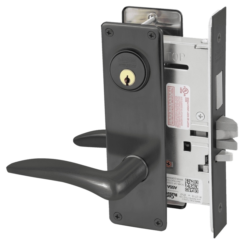 Picture of Corbin Russwin ML2075 DSN Security Entrance or Office Mortise Lock, DS Lever, N Escutcheon
