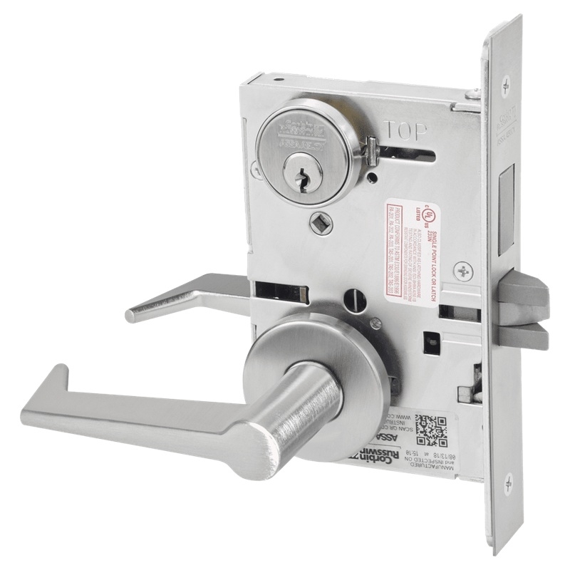 Picture of Corbin Russwin ML2024 ESA Entrance or Storeroom Mortise Lock, DS Lever, P Escutcheon
