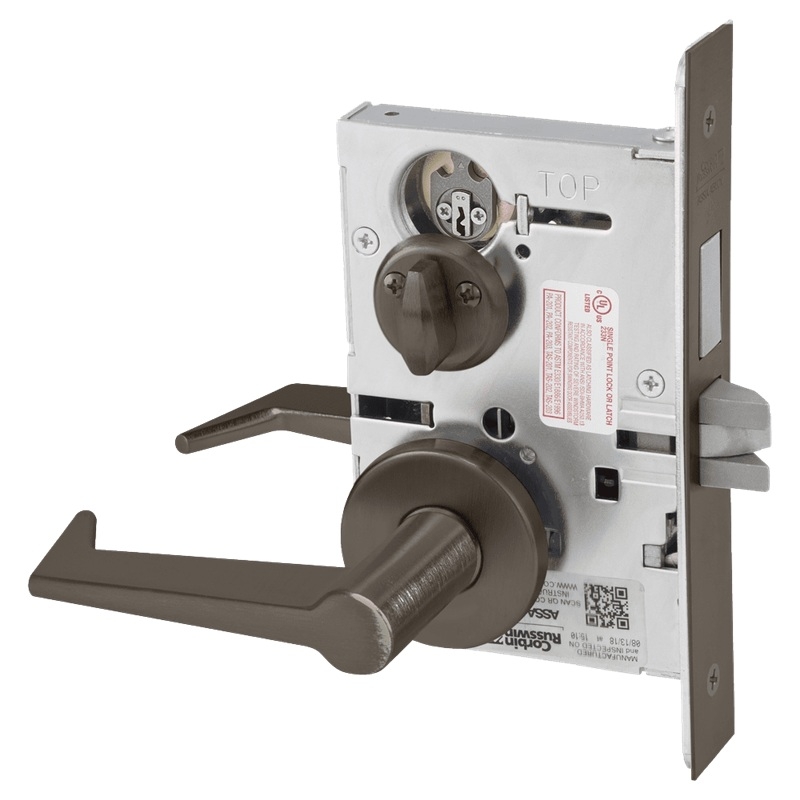 Picture of Corbin Russwin ML2030 ESA Privacy, Bedroom or Bathroom Mortise Lock, ES Lever, A Rose