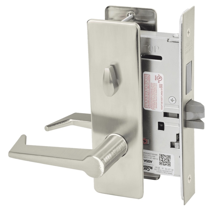 Picture of Corbin Russwin ML2020 ESM Privacy, Bedroom or Bathroom Mortise Lock, ES Lever, M Escutcheon