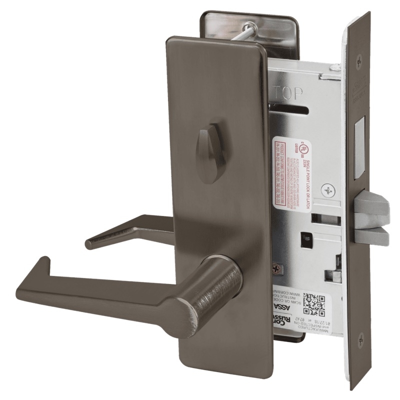 Picture of Corbin Russwin ML2030 ESM Privacy, Bedroom or Bathroom Mortise Lock, ES Lever, M Escutcheon