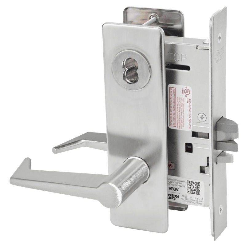 Picture of Corbin Russwin ML2042 ESM Entrance or Public Restroom Mortise Lock, ES Lever, M Escutcheon