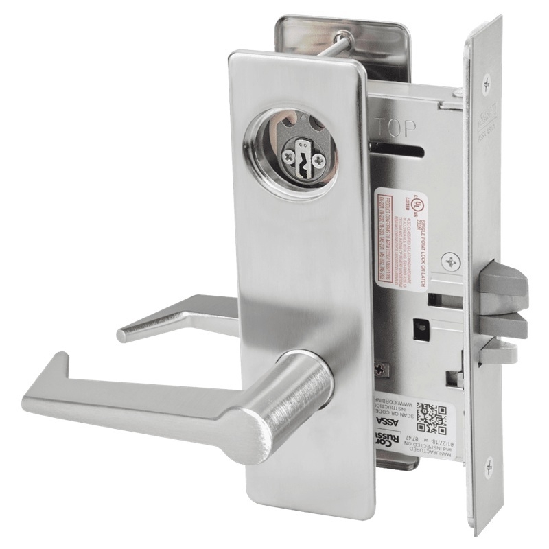 Picture of Corbin Russwin ML2042 ESM Entrance or Public Restroom Mortise Lock, ES Lever, M Escutcheon