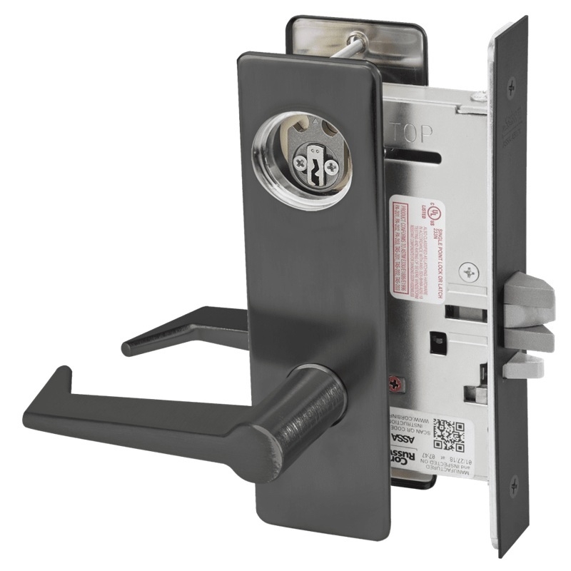 Picture of Corbin Russwin ML2042 ESM Entrance or Public Restroom Mortise Lock, ES Lever, M Escutcheon