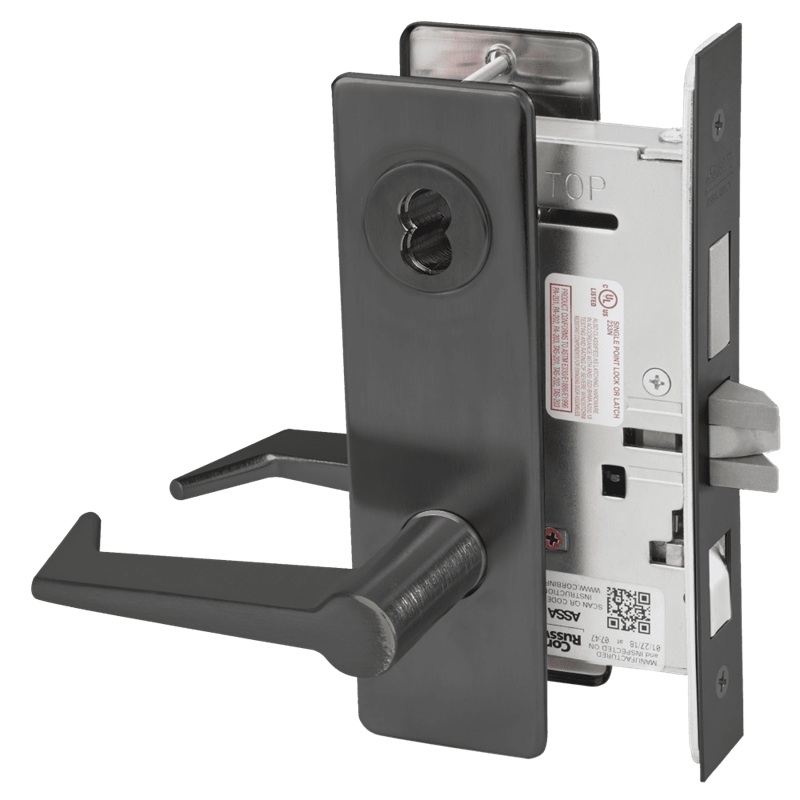 Picture of Corbin Russwin ML2048 ESM Entrance or Apartment Mortise Lock, ES Lever, M Escutcheon