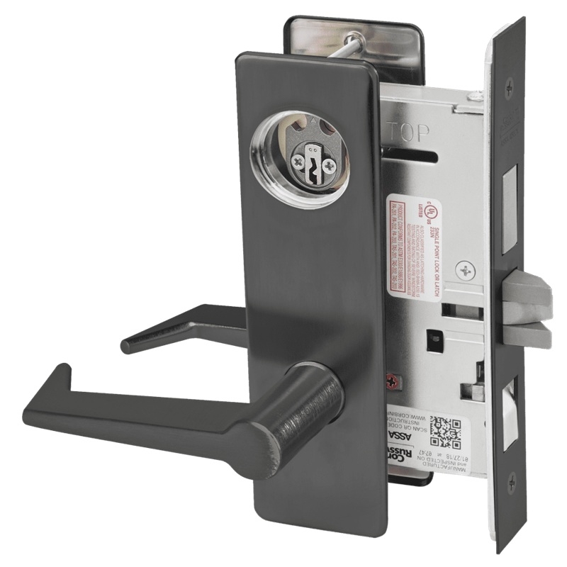 Picture of Corbin Russwin ML2048 ESM Entrance or Apartment Mortise Lock, ES Lever, M Escutcheon