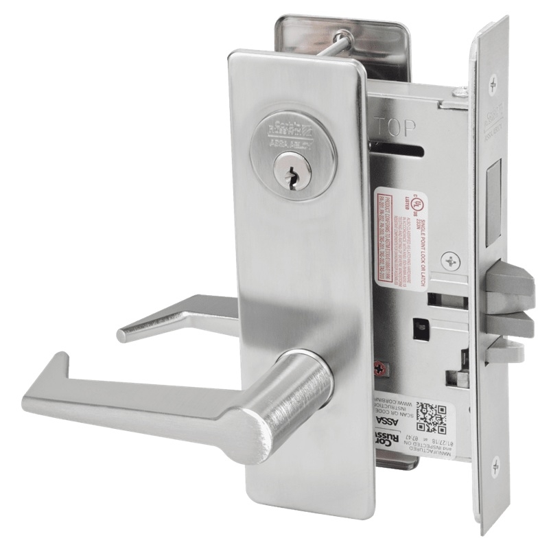Picture of Corbin Russwin ML2075 ESM Security Entrance or Office Mortise Lock, ES Lever, M Escutcheon