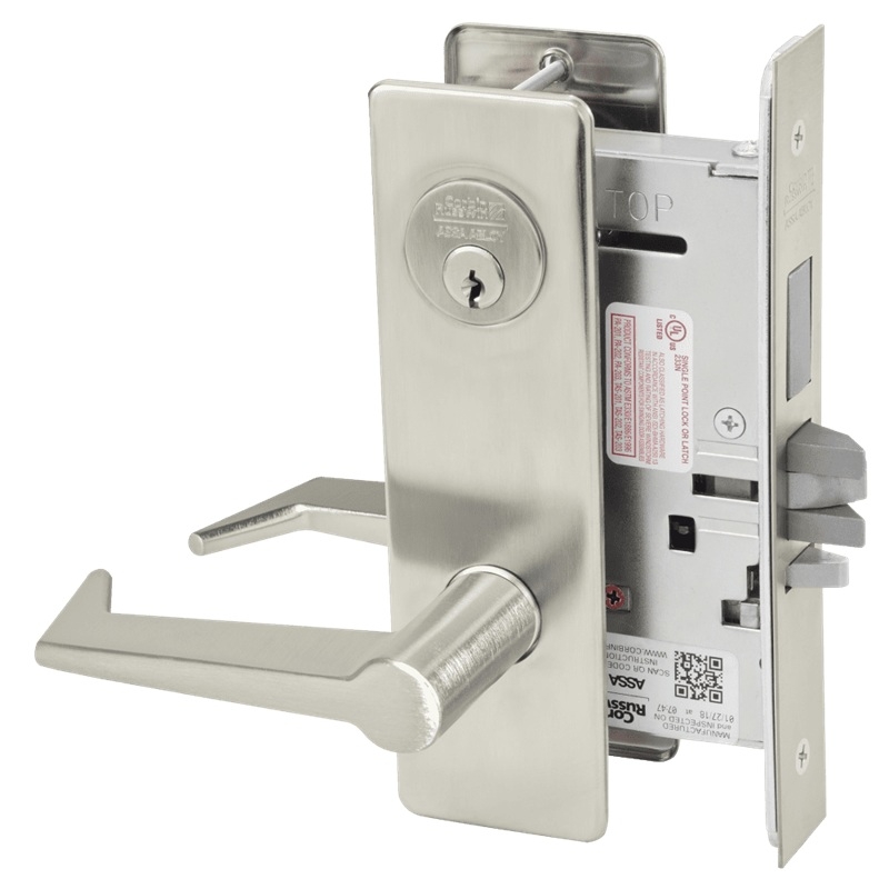 Picture of Corbin Russwin ML2075 ESM Security Entrance or Office Mortise Lock, ES Lever, M Escutcheon