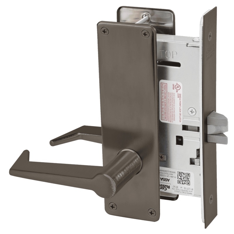 Picture of Corbin Russwin ML2010 ESN Passage or Closet Mortise Lock, ES Lever, N Escutcheon