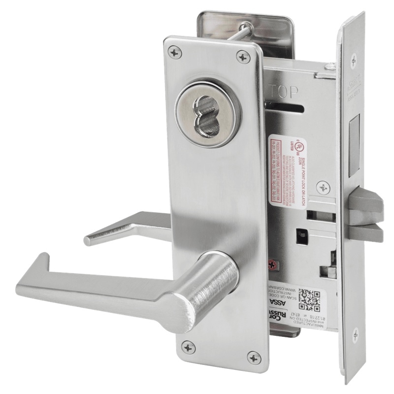 Picture of Corbin Russwin ML2024 ESN Entrance or Storeroom Mortise Lock, ES Lever, N Escutcheon