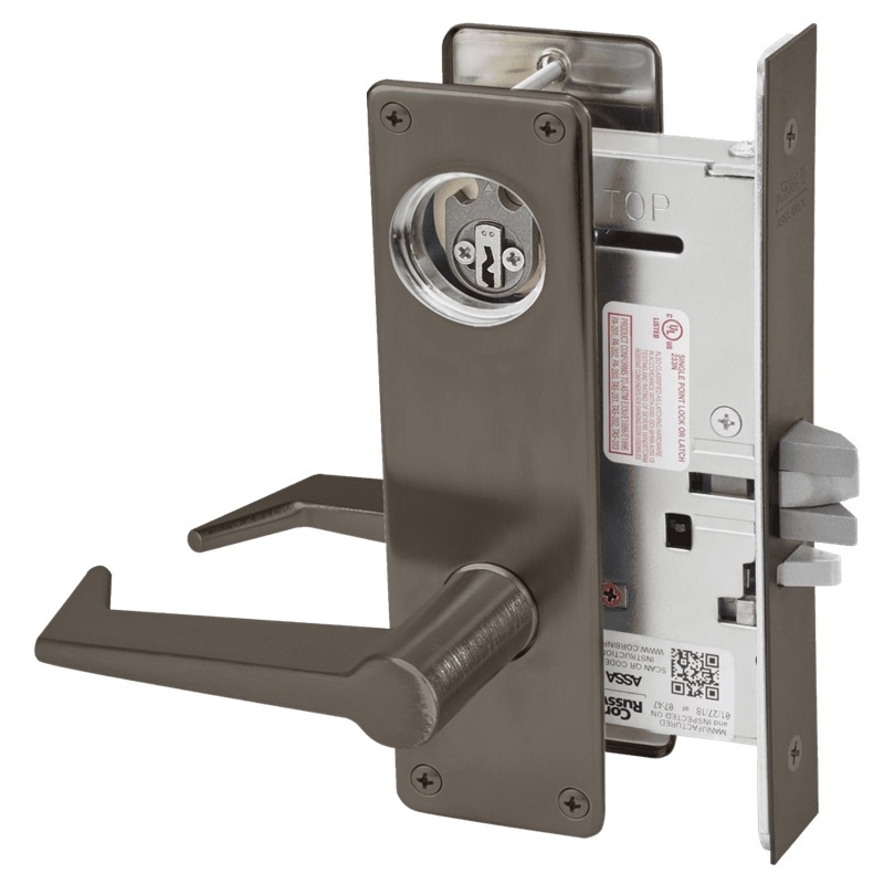 Picture of Corbin Russwin ML2032 ESN Institution or Utility Mortise Lock, ES Lever, N Escutcheon