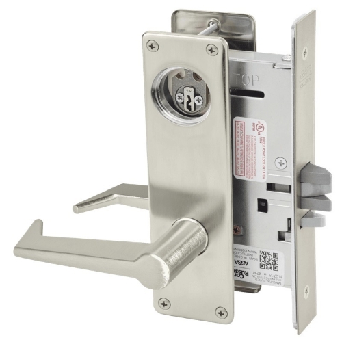 Picture of Corbin Russwin ML2042 ESN Entrance or Public Restroom Mortise Lock, ES Lever, N Escutcheon