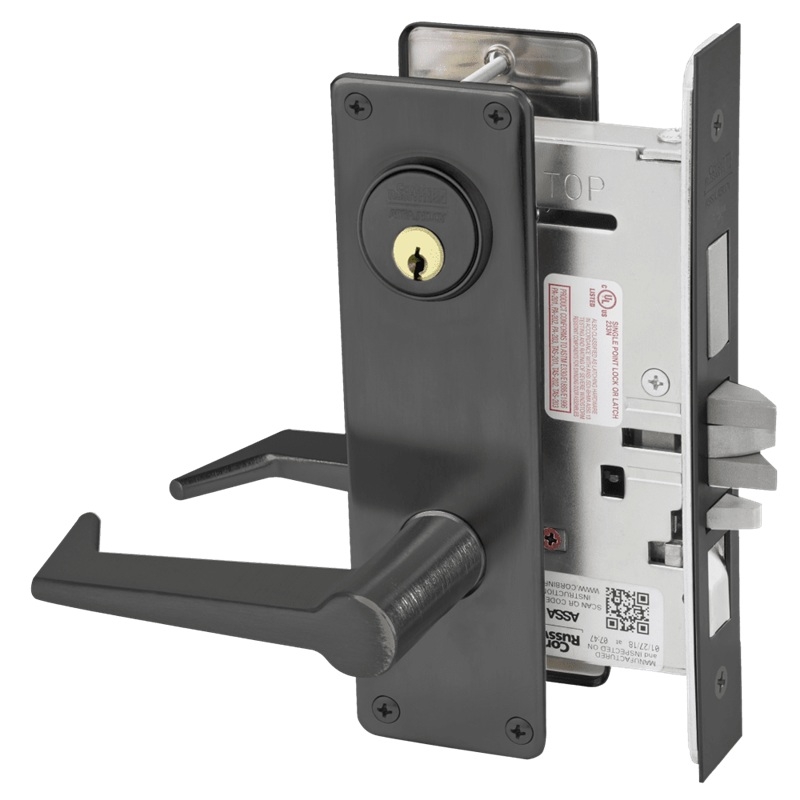 Picture of Corbin Russwin ML2067 ESN Apartment or Dormitory Mortise Lock, ES Lever, N Escutcheon