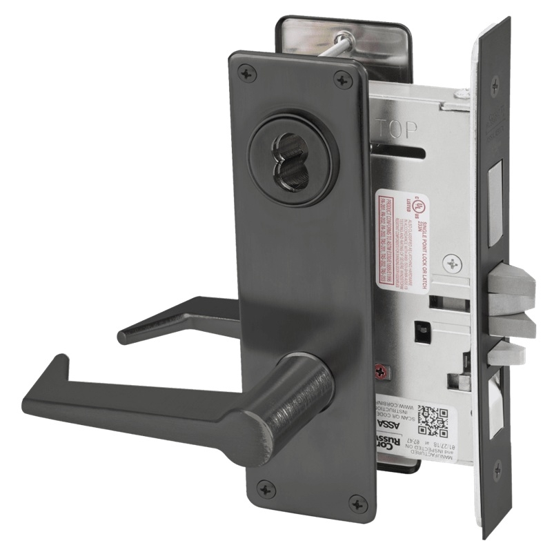 Picture of Corbin Russwin ML2067 ESN Apartment or Dormitory Mortise Lock, ES Lever, N Escutcheon
