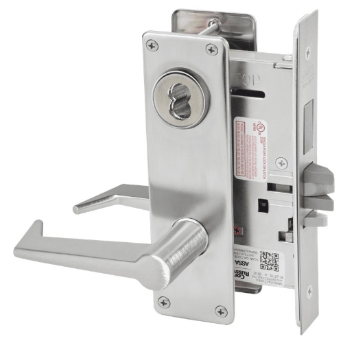 Picture of Corbin Russwin ML2075 ESN Security Entrance or Office Mortise Lock, ES Lever, N Escutcheon