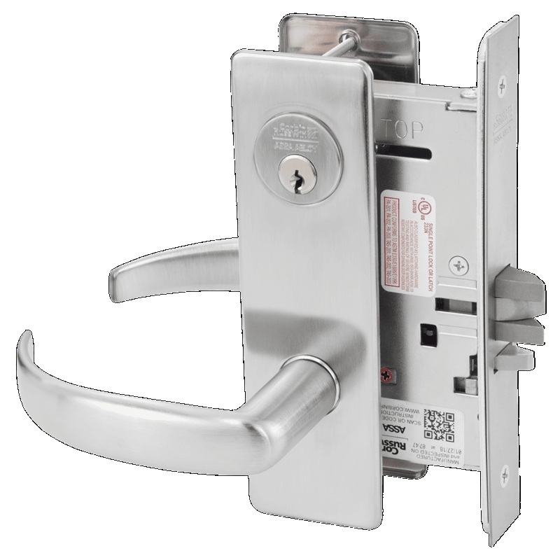 Picture of Corbin Russwin ML2042 PSM Entrance or Public Restroom Mortise Lock, PS Lever, M Escutcheon