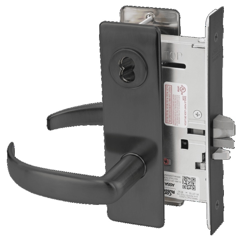 Picture of Corbin Russwin ML2042 PSM Entrance or Public Restroom Mortise Lock, PS Lever, M Escutcheon