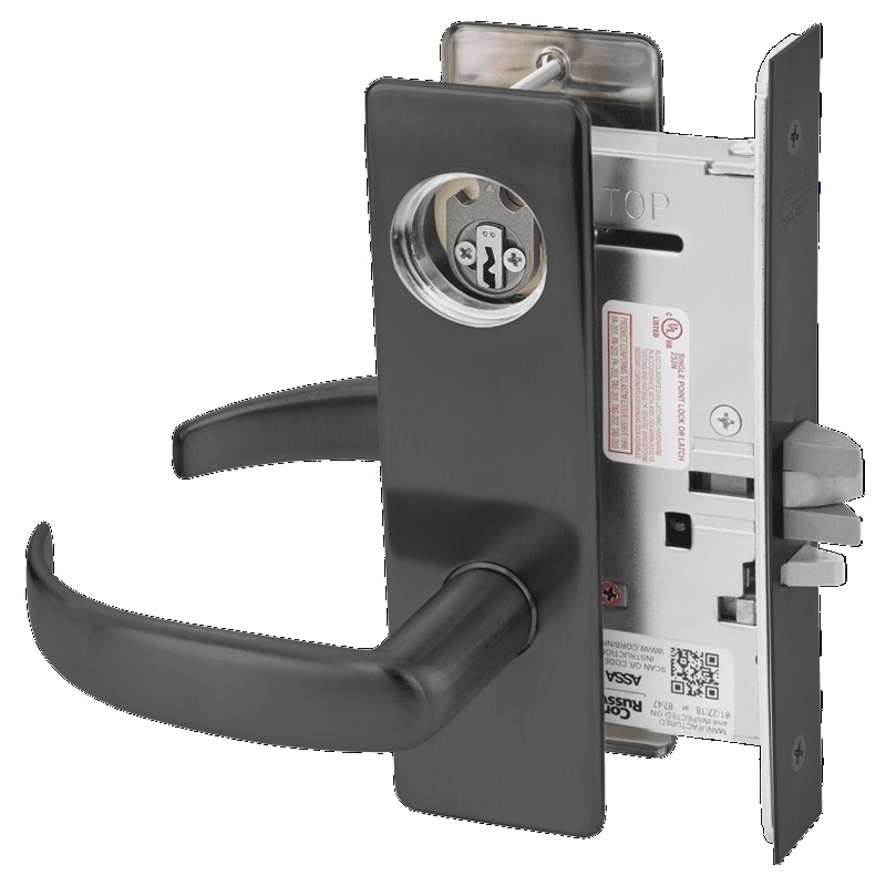 Picture of Corbin Russwin ML2042 PSM Entrance or Public Restroom Mortise Lock, PS Lever, M Escutcheon