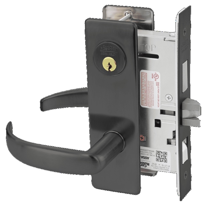 Picture of Corbin Russwin ML2048 PSM Entrance or Apartment Mortise Lock, PS Lever, M Escutcheon