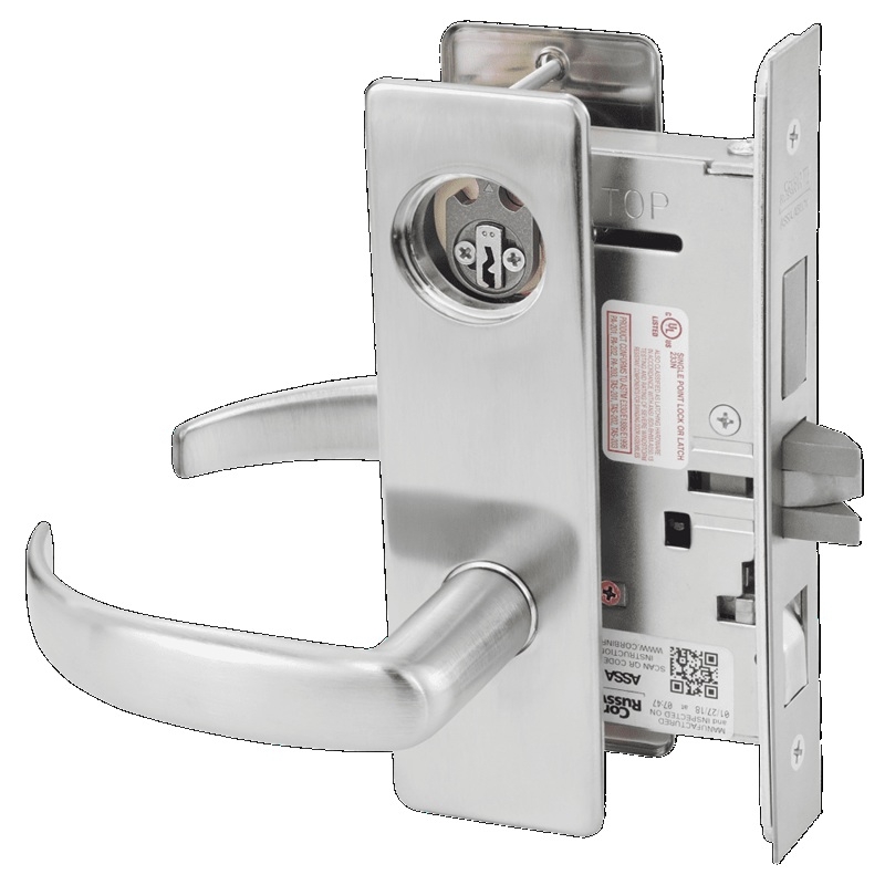 Picture of Corbin Russwin ML2048 PSM Entrance or Apartment Mortise Lock, PS Lever, M Escutcheon
