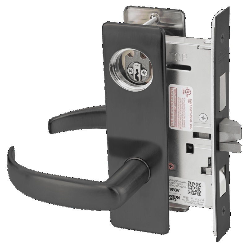 Picture of Corbin Russwin ML2048 PSM Entrance or Apartment Mortise Lock, PS Lever, M Escutcheon