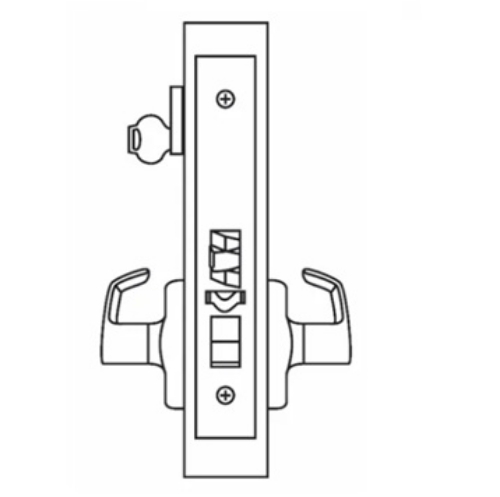 Picture of Corbin Russwin ML2051 PSM Entrance or Office Mortise Lock, PS Lever, M Escutcheon