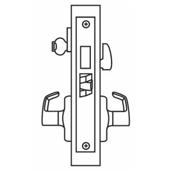 Picture of Corbin Russwin ML2065 PSM Dormitory or Entrance Mortise Lock, PS Lever, M Escutcheon