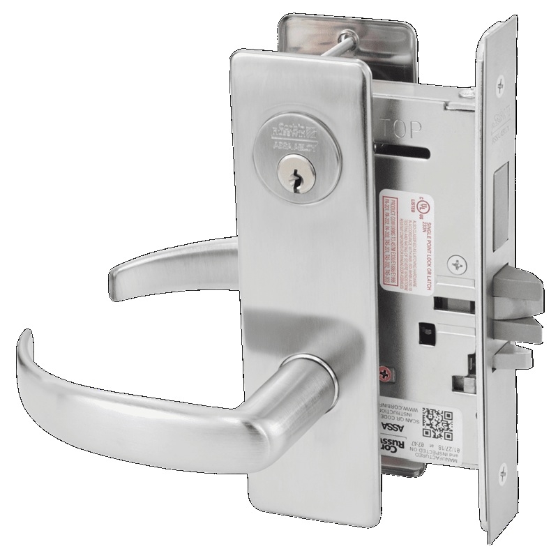 Picture of Corbin Russwin ML2075 PSM Security Entrance or Office Mortise Lock, PS Lever, M Escutcheon