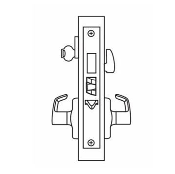 Picture of Corbin Russwin ML2075 PSN Security Entrance or Office Mortise Lock, PS Lever, N Escutcheon