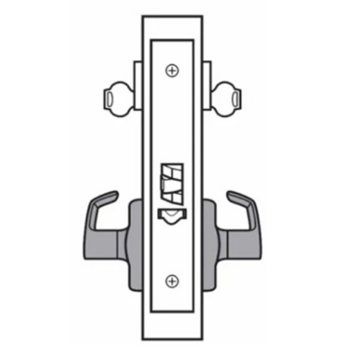Picture of Corbin Russwin ML2032 PSP Institution or Utility Mortise Lock, PS Lever, P Escutcheon