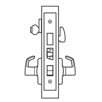 Picture of Corbin Russwin ML2048 PSP Entrance or Apartment Mortise Lock, PS Lever, P Escutcheon