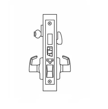 Picture of Corbin Russwin ML2067 PSR Apartment or Dormitory Mortise Lock, PS Lever, R Escutcheon